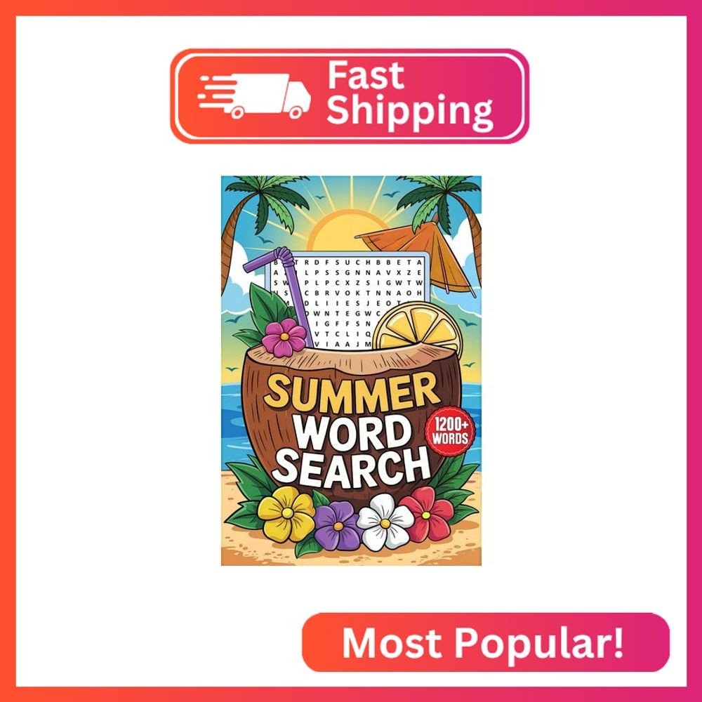 Summer Word Search 1200+ Words: Relaxing Word Find Puzzles for Adults and Senior