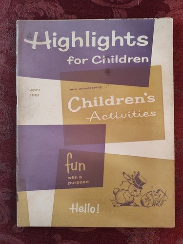 HIGHLIGHTS FOR CHILDREN Magazine April 1961 Activities Stories Puzzles!