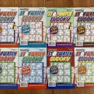 Lot of 4 Penny Press Stopwatch Sudoku Puzzle Books **UNSORTED**