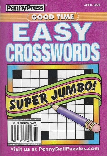 Penny Press Easy Good Time Crosswords Digest Size April 2026