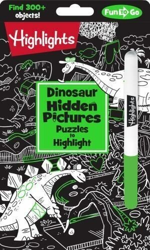 NEW Fun to go travel size Dinosaur Hidden Pictures Puzzles to Highlight