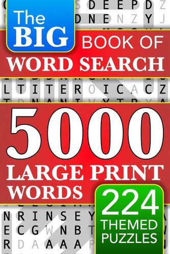 Big Book Large Print Word Search 5000 Words 224 Puzzles Adults Seniors