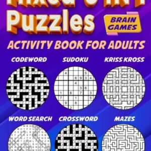 Puzzles book for adults: Mixed puzzles - 6 IN 1 Crossword, Wor... by Version, BR