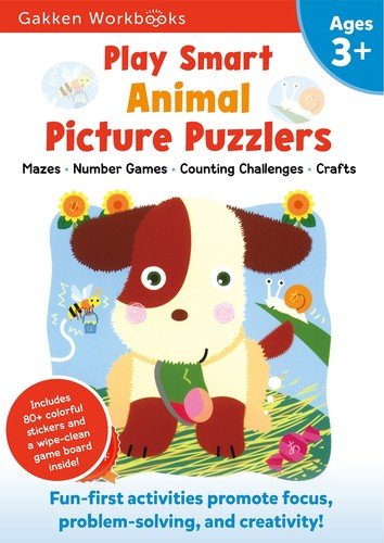 Play Smart Animal Picture Puzzlers Age 3+: Preschool Activity Workbook with …