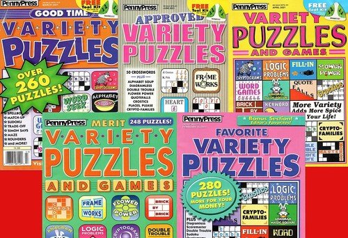 Lot Of 3 Penny Press Variety Puzzles