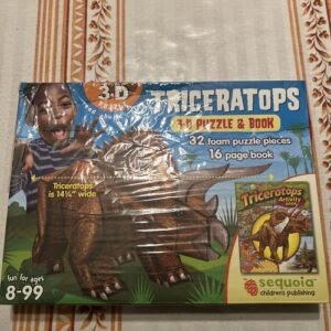 Triceratops 3-D Puzzle and Book : 3D Puzzle and Book