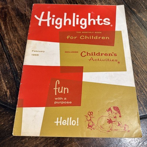 HIGHLIGHTS Monthly Book for Children February 1965 Stories Activities Puzzles