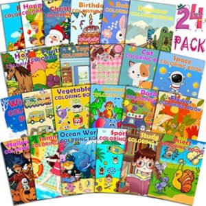 24Pack Coloring Books for Kids Ages 4-8 8-12, Small Bulk Coloring Books for Kids