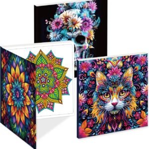 Adult Coloring Books Set:3 Coloring Books for Adults Animal Flowers & Other Them