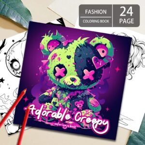 Cute Bear Coloring Book for Adults Intricate Designs Stress Relief Art