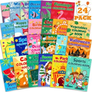 24Pack Coloring Books for Kids Ages 2-4-6-8-12 Small Bulk Coloring Books for Kid