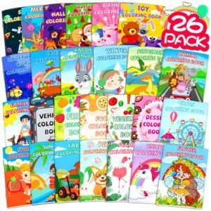 Glkuii 26Pack Small Kids Coloring Books Ages 2-12 Unicorn Dinosaur Animals