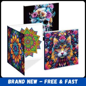 Adult Coloring Books Set:3 Coloring Books for Adults Animal Flowers & Other Them