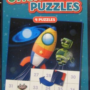 Sticker Puzzles Spacebots New Paperback 4 Puzzles