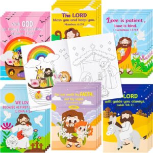 24 Christian Religious Coloring Books Bulk for Kids Easter DIY Art Drawing  for
