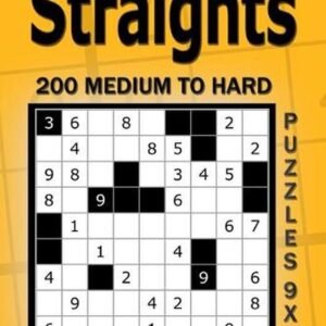 Straights puzzle book for Adults.: 200 Medium to Hard Puzzles 9x9 (Volume 2) by