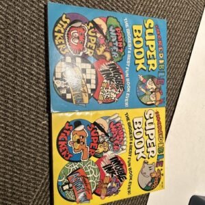 LOT of 2 Vintage Playmore Waldman Super Jumbo Coloring Books NEW