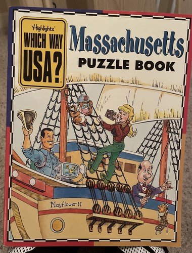 Vintage Highlights Puzzle Book, “Massachusetts”, New, Free Shipping