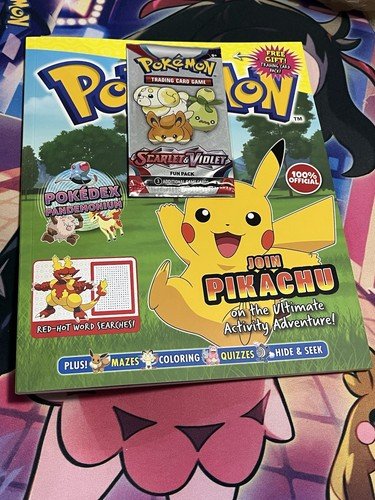 Pokémon Pikachu Activity Adventure Book w/ Charizard Cover & Booster Pack