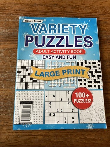 NEW Take A Break Variety Puzzles Easy & Fun Adult Activity Book LARGE PRINT