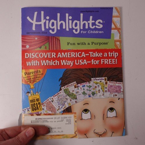Highlights for Children Magazine September 2003 #623 Which Way USA Puzzle Map