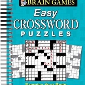BRAIN GAMES EASY CROSSWORD PUZZLES By Editors Of Publications International Ltd.