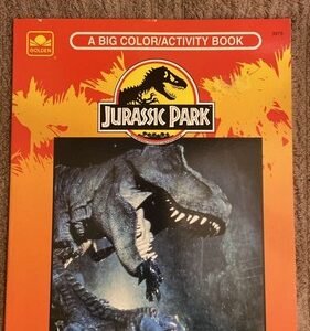 Vintage Jurassic Park A big color/activity book - Golden Books