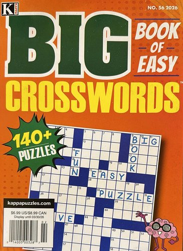 Big Book Of Easy Crosswords Magazine Issue 56