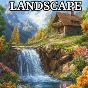 Relaxing Landscape Coloring Book for Adults and Teens:: 50+ Nature Scenes with A