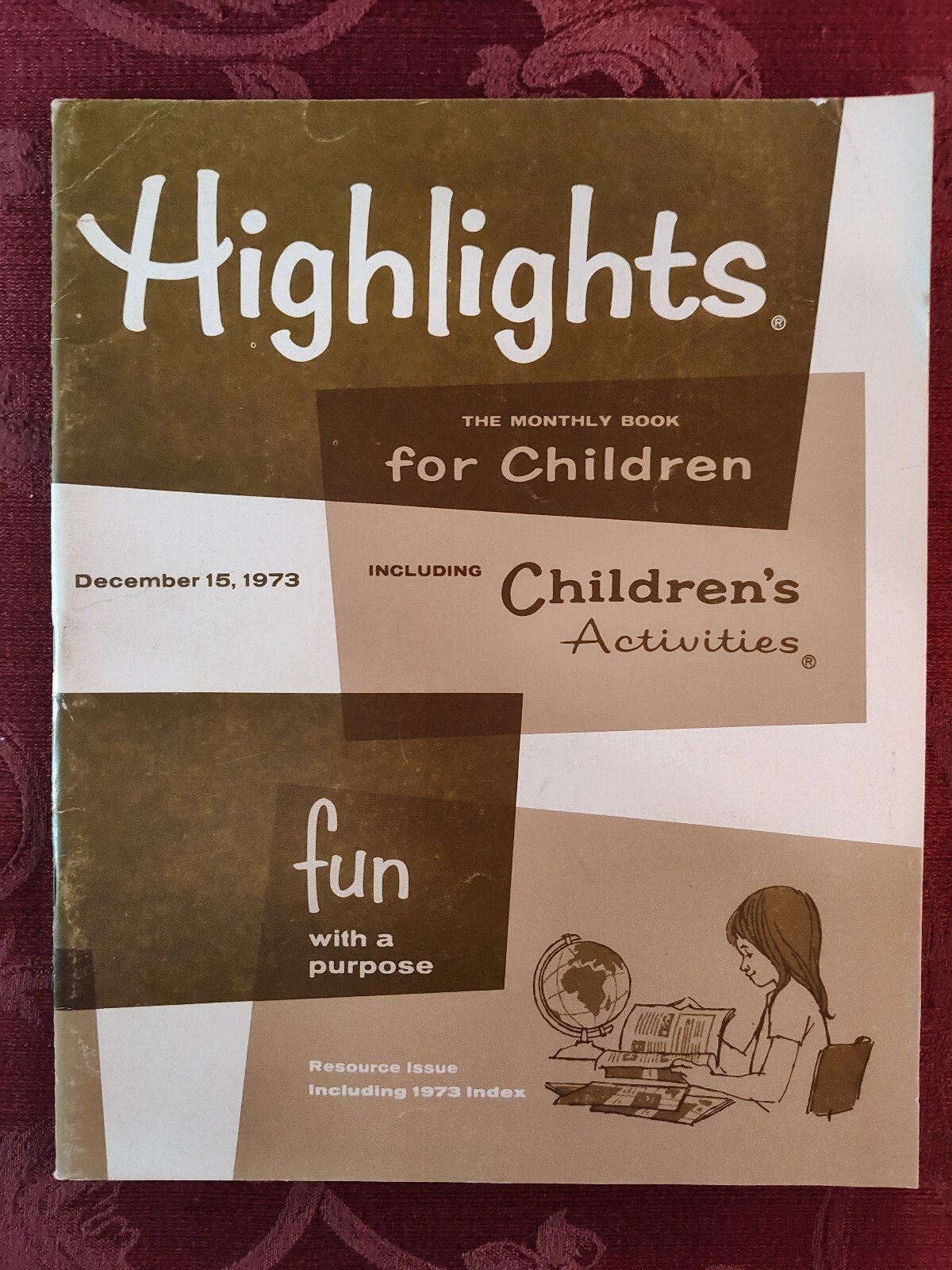 Rare HIGHLIGHTS Children’s magazine December 15 1973 Stories Activities Puzzles!