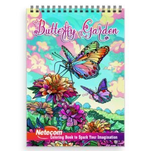 Butterfly Garden Adult Coloring Book Spiral Bound, Soft Cover, 30 Enchanting ...