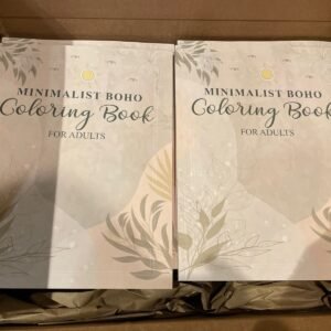 Lot Of 30 Minimalist Boho Coloring Book for Adults: Relaxation & Stress Relief