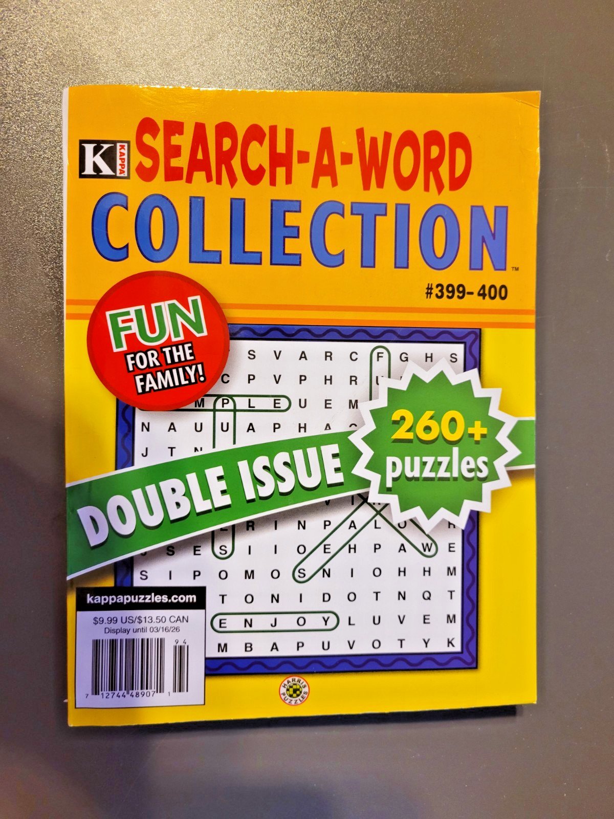 Kappa Search-A-Word Collection – 260+ Puzzles – Double Issue – Family Fun !!