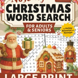 Nostalgic Christmas Word Search for Adults & Seniors: Large Print Word Puzzles f
