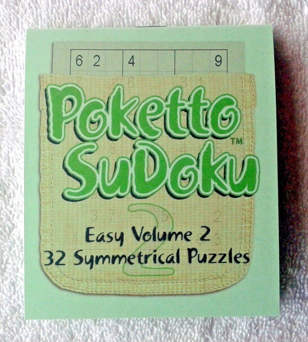 Poketto SuDoku Easy Volume 2 Edition ~ Pocket sized Sudoku Puzzle Book