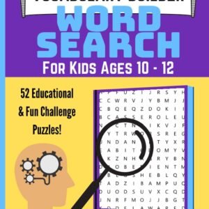 Word Search Puzzle Book for Kids 10 - 12: Middle School Vocabulary Builder (...