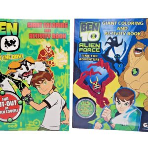 Ben 10 Giant Coloring and Activity Book -Saves the Day! Paperback (Lot of 2)