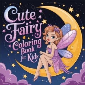 Cute Fairy Coloring Book for Kids: Coloring Book for Girls ( Large Print ) (Pape