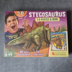 Sequoia Stegosaurus 3-D Puzzle & Book New Sealed Dinosaur 40pc Foam Activity Set