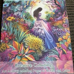 Adult coloring book 8 1/2 X 11 Spiral Hanama Woman NEW Shipping Included