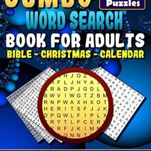 JUMBO WORD SEARCH BOOK FOR ADULTS: BIBLE - CHRISTMAS - By Gale Barsony BRAND NEW