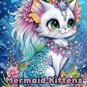 Mermaid Kittens Coloring Book for Kids: Exciting and Simple Coloring Pages in Ad
