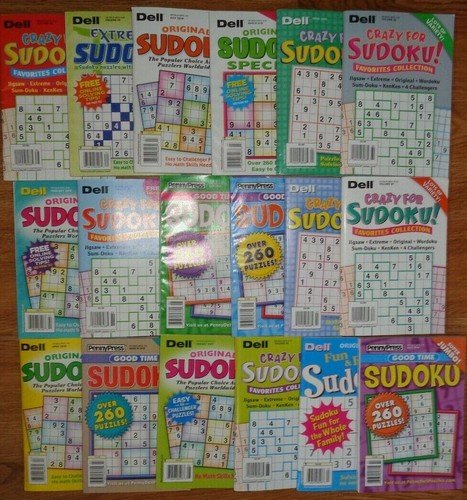 Lot of 5 Dell Penny Press Sudoku Puzzle Books Unsorted Mixed BRAND NEW FREE SHIP