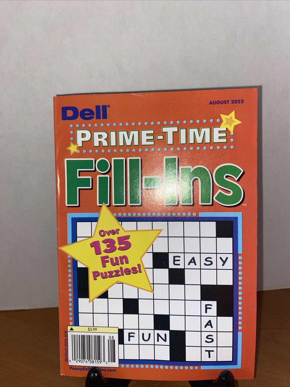 Penny Press ~ Prime -Time ~ Fill-In Puzzles ~ AUGUST 2022