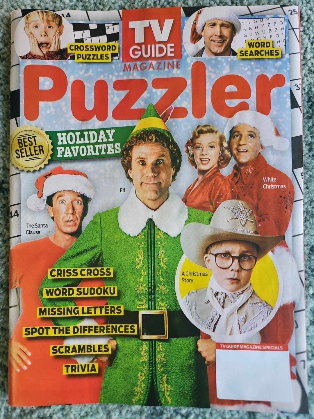 New TV Guide Magazine Puzzler Holiday Favorites Crossword Puzzles, Word Searches