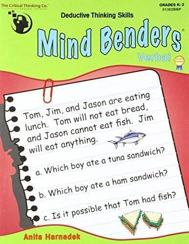 Mind Benders – Verbal: Deductive Thinking Skills, Grades K-2 – Paperback – GOOD