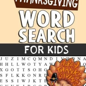Thanksgiving Word Search For Kids: Word Search Puzzle Book For Kids Adults ...