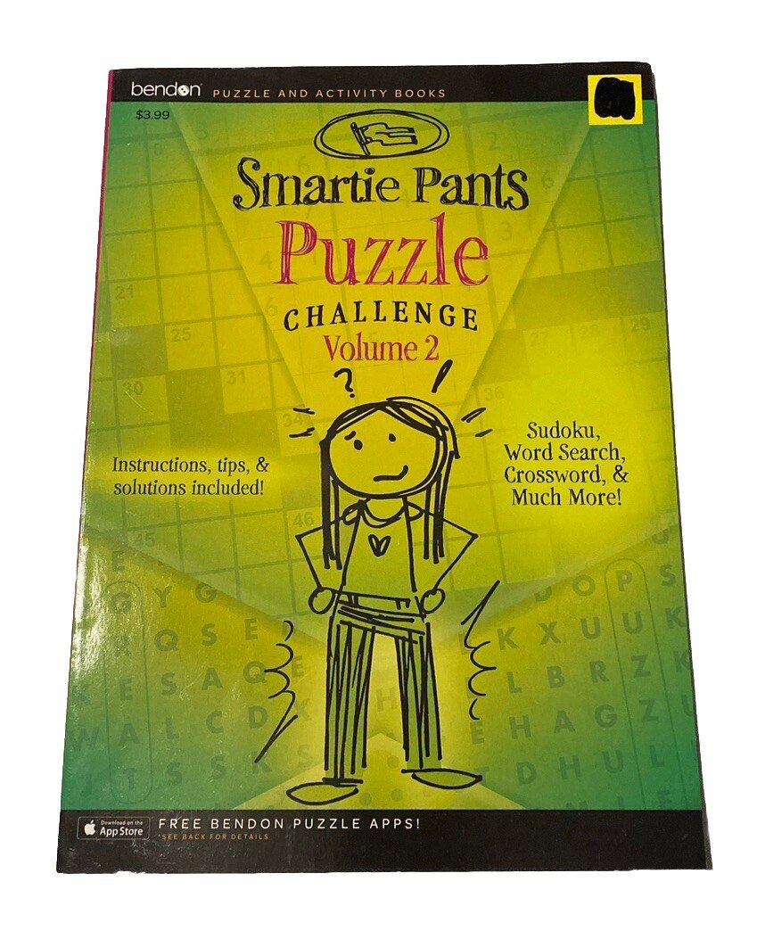 Smartie Pants Puzzle Challenge Volume 2 Book by Bendon Crosswords Fun New
