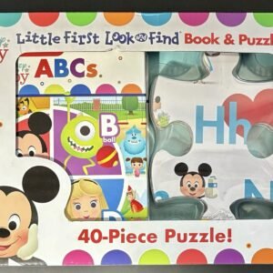 Disney Baby Little First Look And Find Book & Puzzle Set 40 Pieces 18+ Months