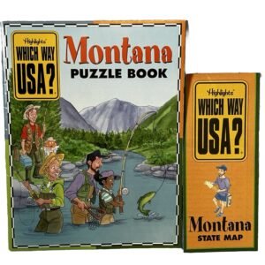 HIGHLIGHTS Which Way USA? Montana Puzzle Book Games Puzzles Folded State Map